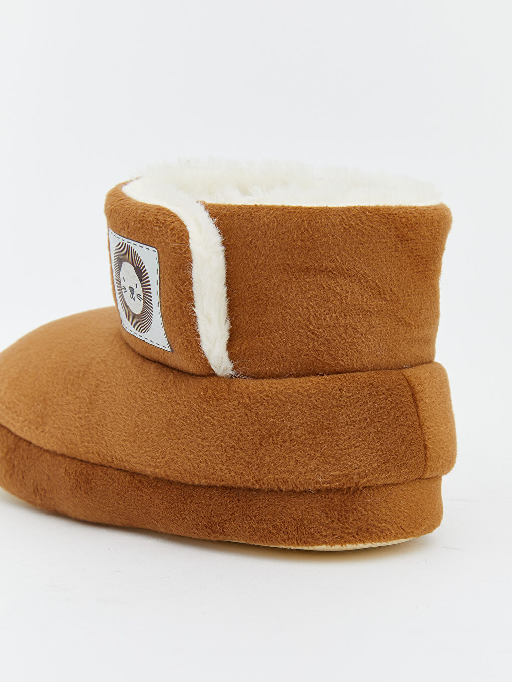 Kahverengi Süet Görünümlü Erkek Bebek Ev Botu Panduf-4