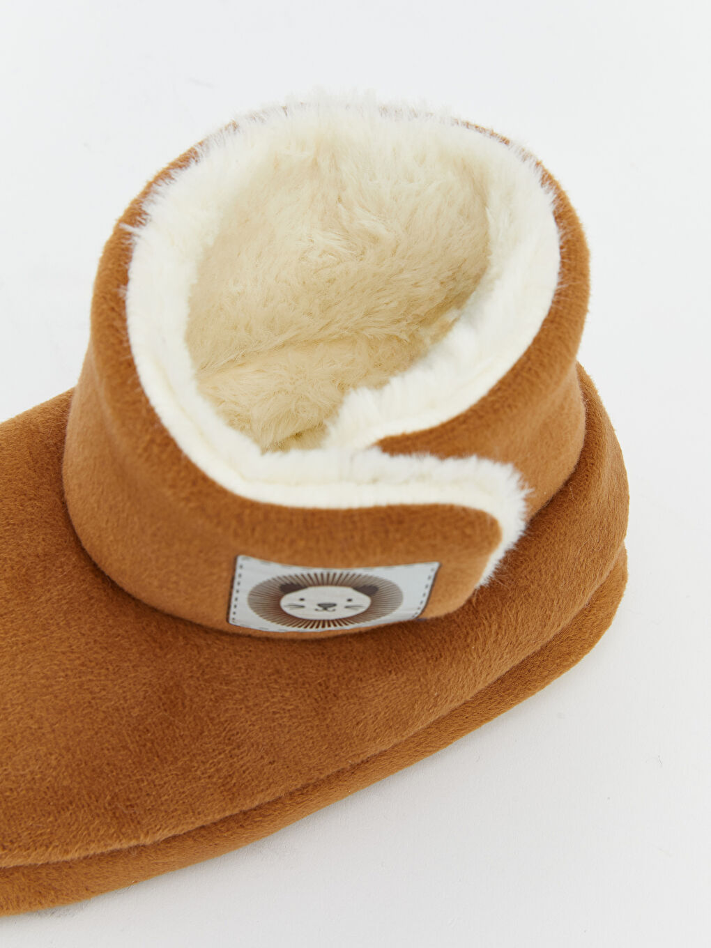 Kahverengi Süet Görünümlü Erkek Bebek Ev Botu Panduf-5