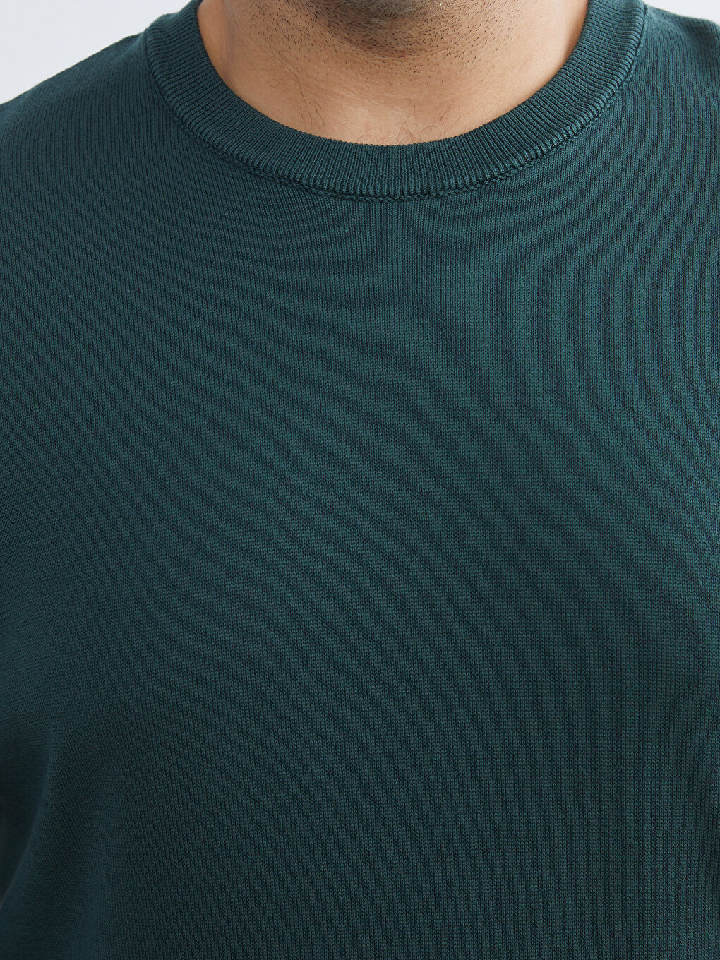 Petrol Bisiklet Yaka Erkek Triko Kazak-2