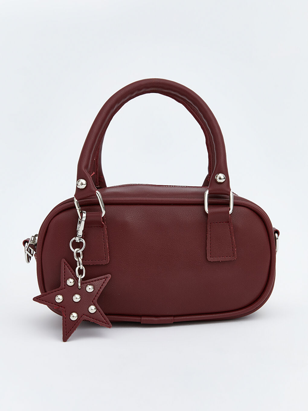 Bordo Çıkarılabilir Askılı Kadın Omuz Çantası