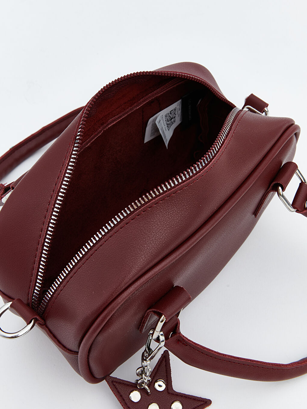 Bordo Çıkarılabilir Askılı Kadın Omuz Çantası-3