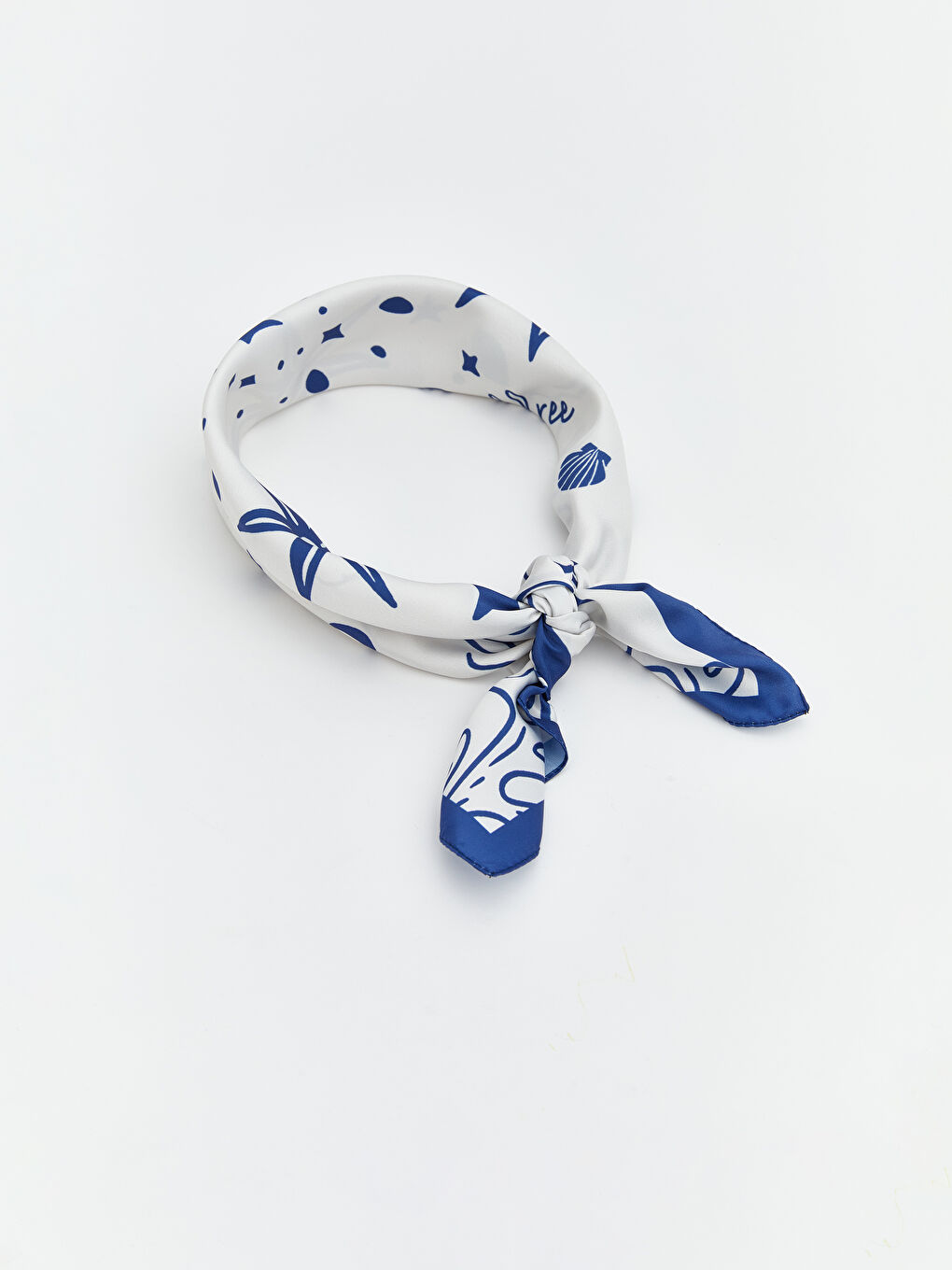 Lacivert Desenli Kadın Fular