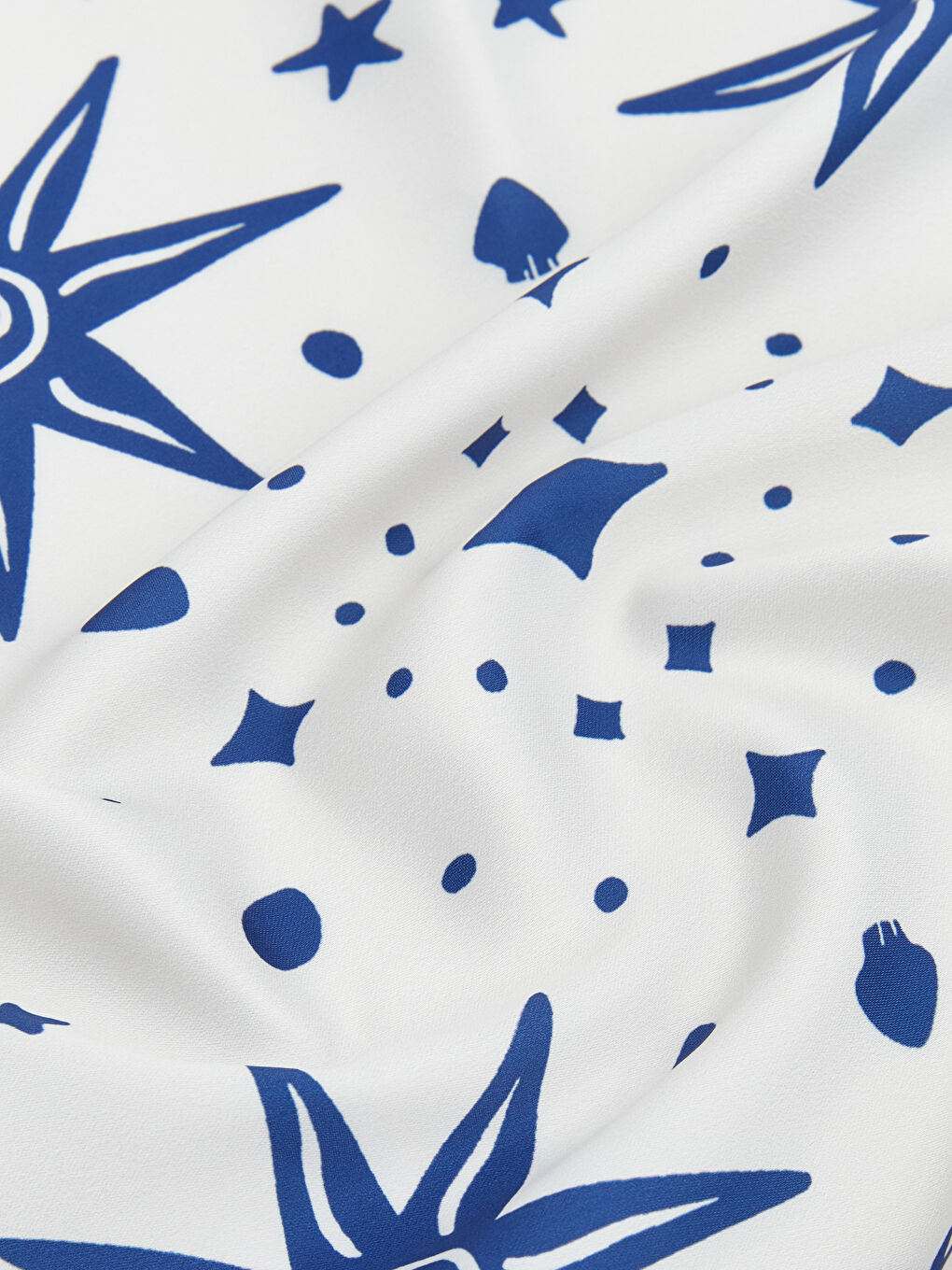 Lacivert Desenli Kadın Fular-3