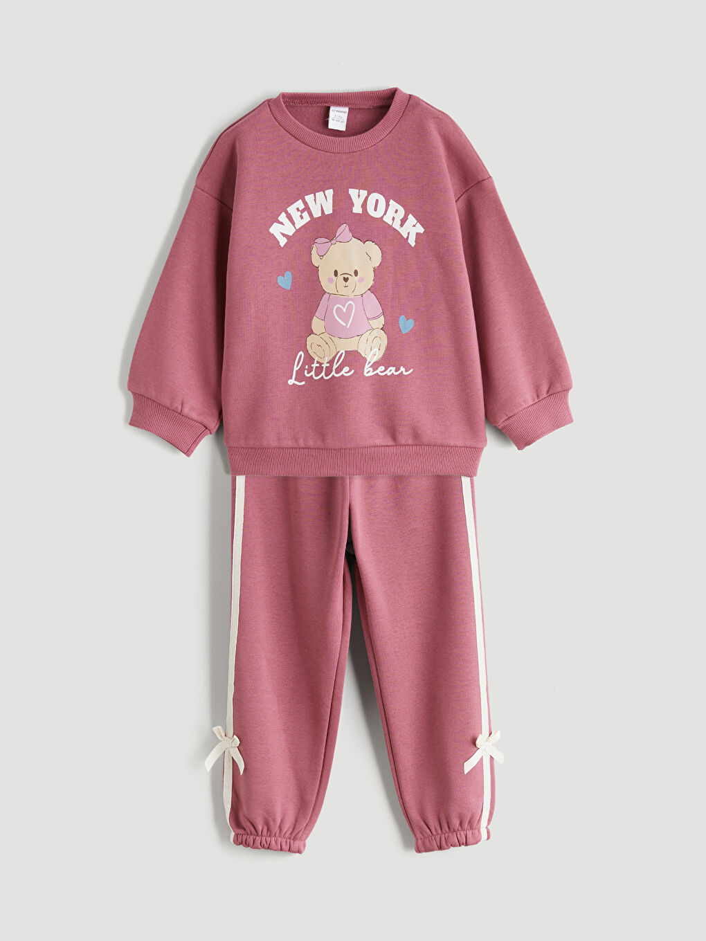 Printed Girls' Sweatshirt and Tracksuit Bottom 2 Pack