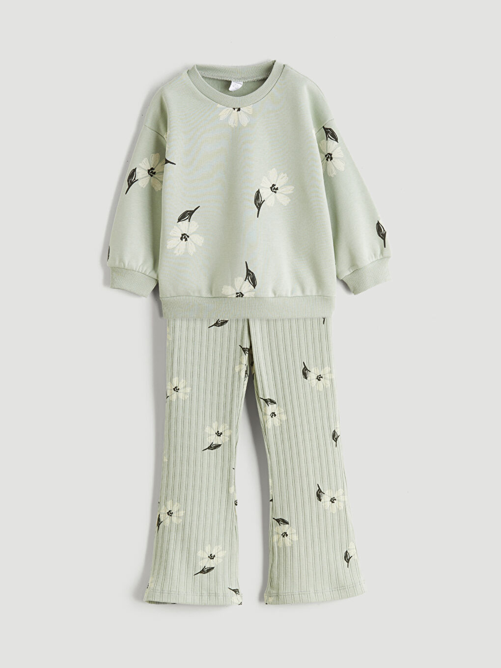 Floral Girls' Sweatshirt and Leggings Pants 2 Pack