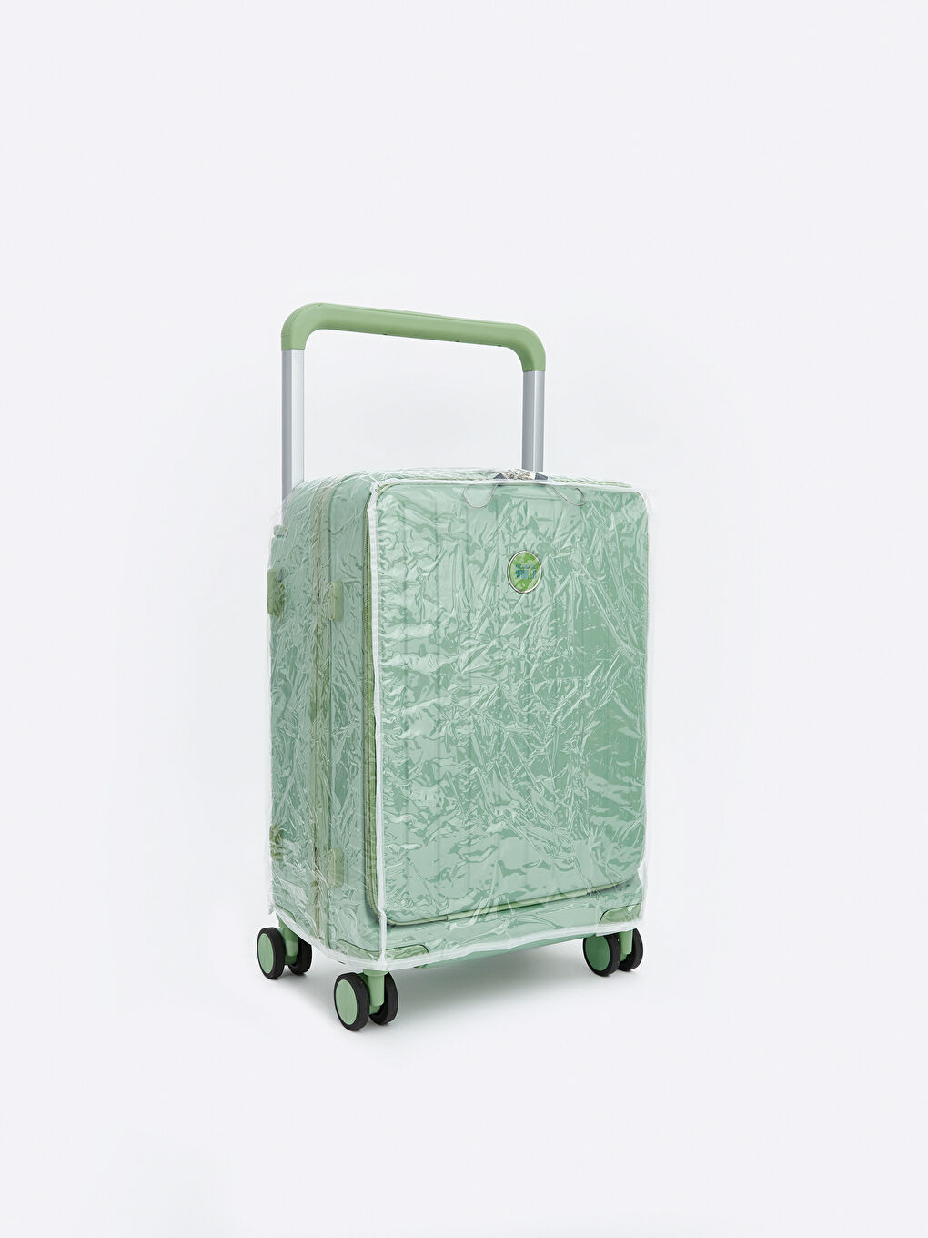 Yeşil Kilit Detaylı Küçük Boy Valiz-1