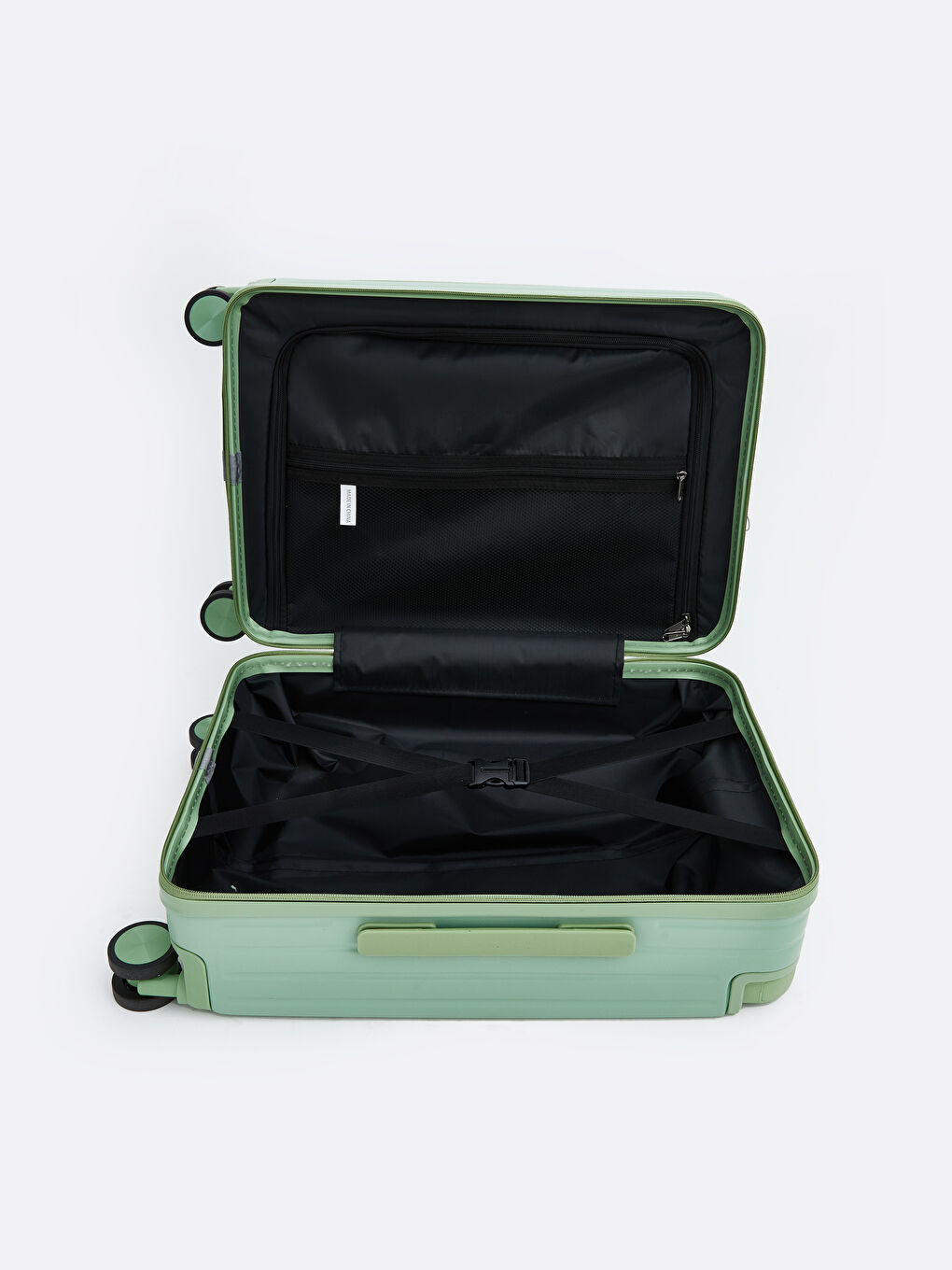 Yeşil Kilit Detaylı Küçük Boy Valiz-3