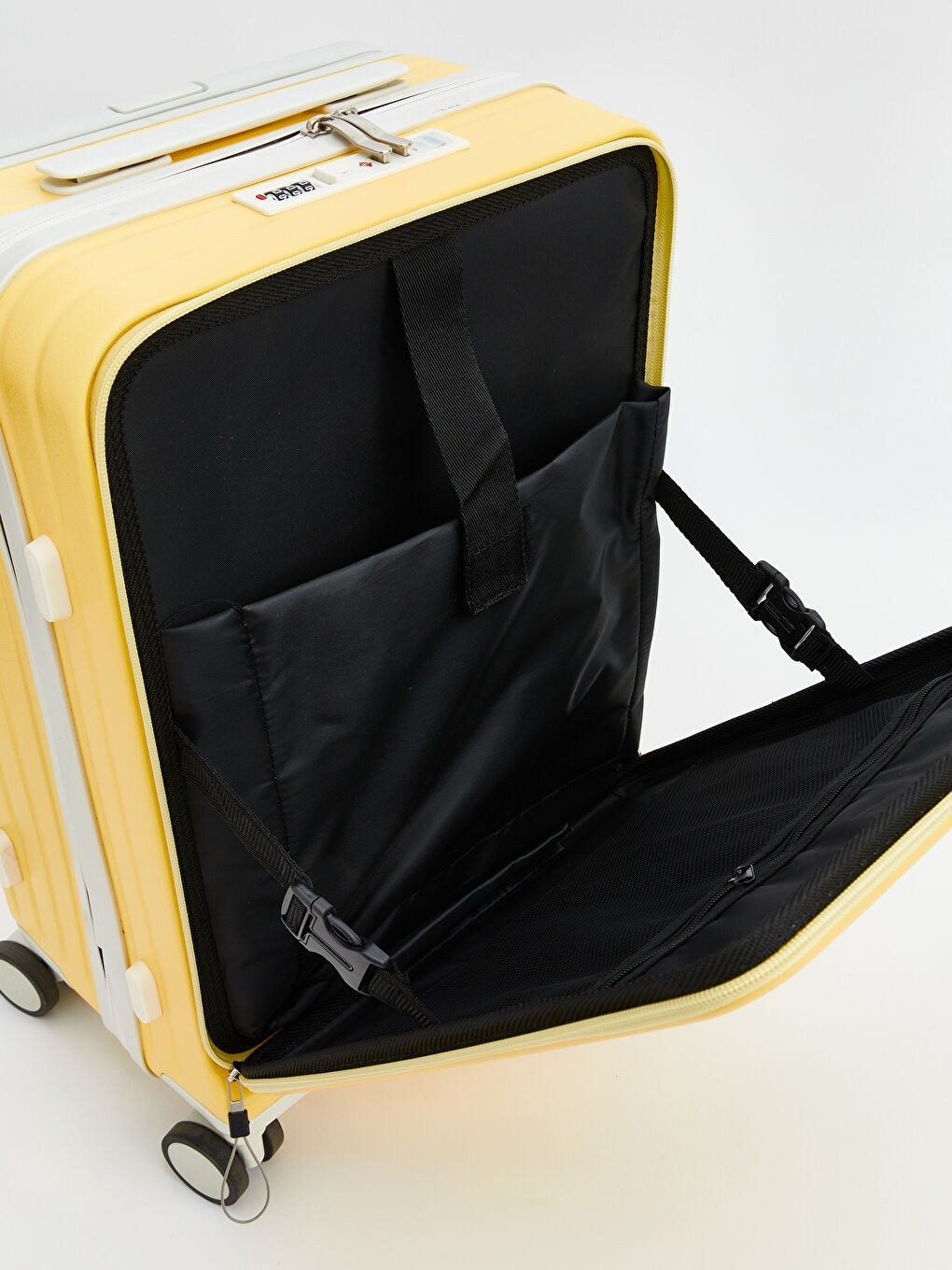 Sarı Kilit Detaylı Küçük Boy Valiz-6