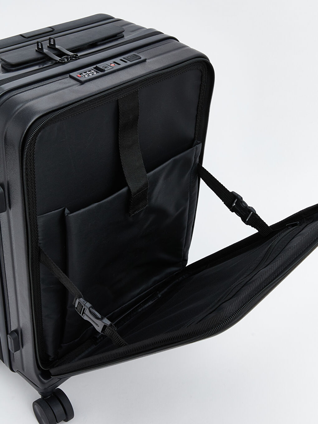 Siyah Kilit Detaylı Küçük Boy Valiz-6