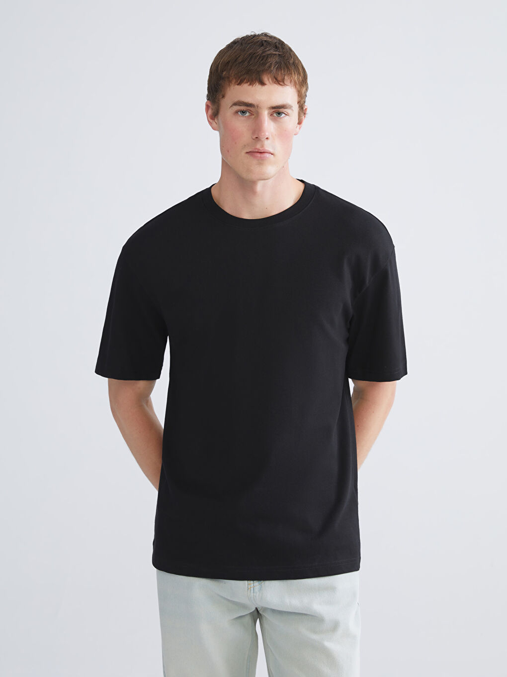 Lacivert Bisiklet Yaka Kısa Kollu Erkek Tişört 3'lü-2