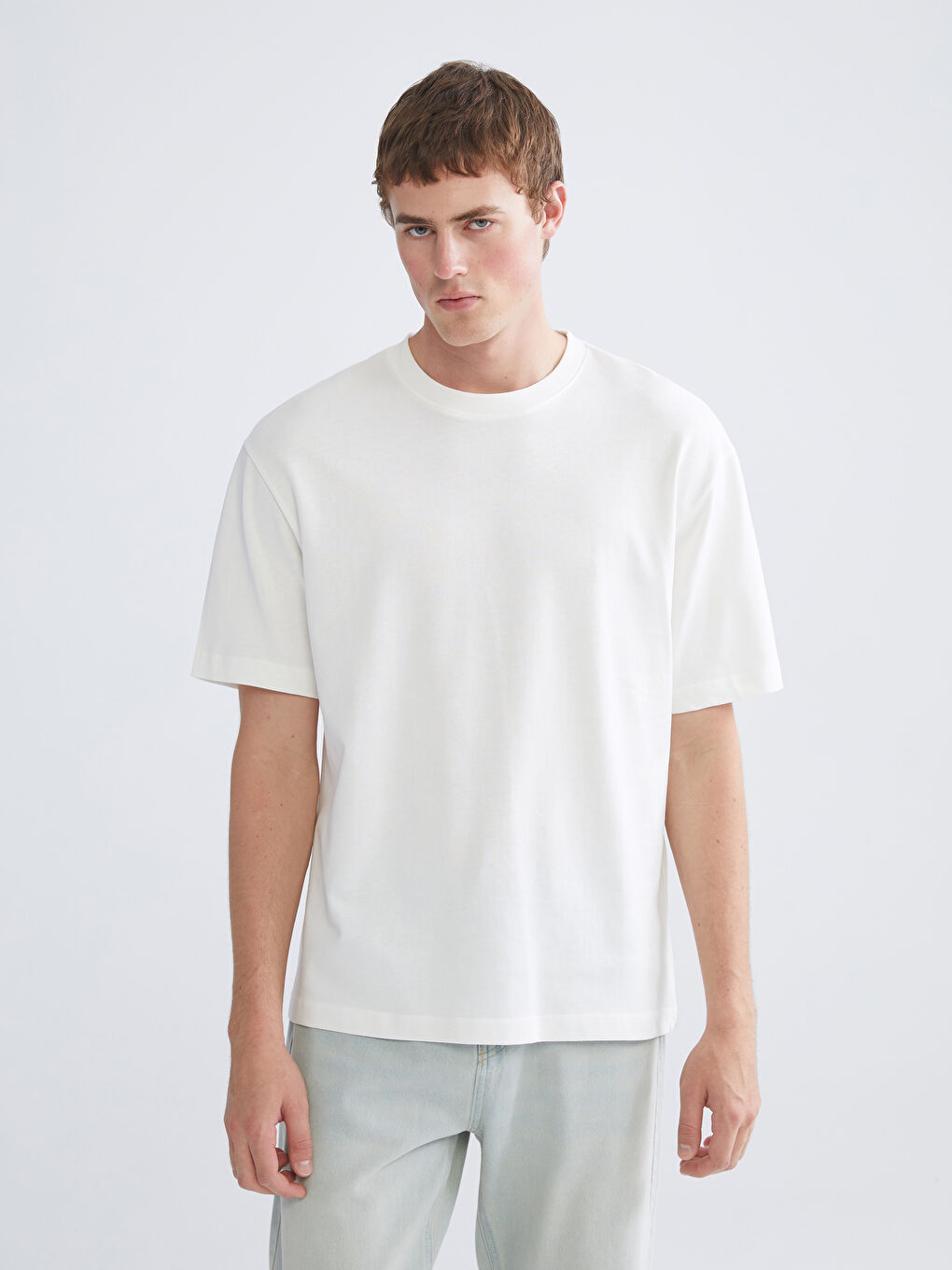 Lacivert Bisiklet Yaka Kısa Kollu Erkek Tişört 3'lü-3