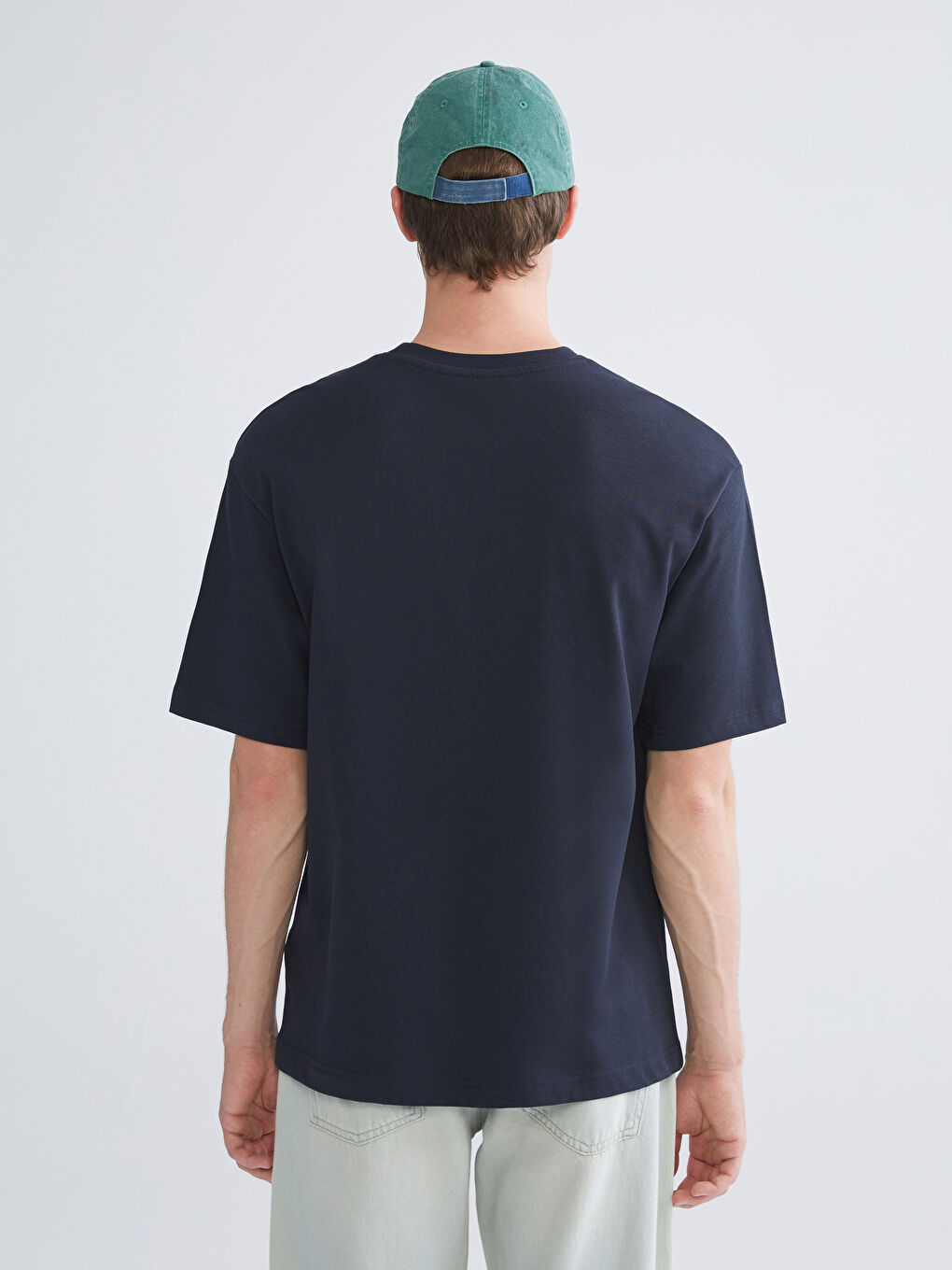 Lacivert Bisiklet Yaka Kısa Kollu Erkek Tişört 3'lü-8