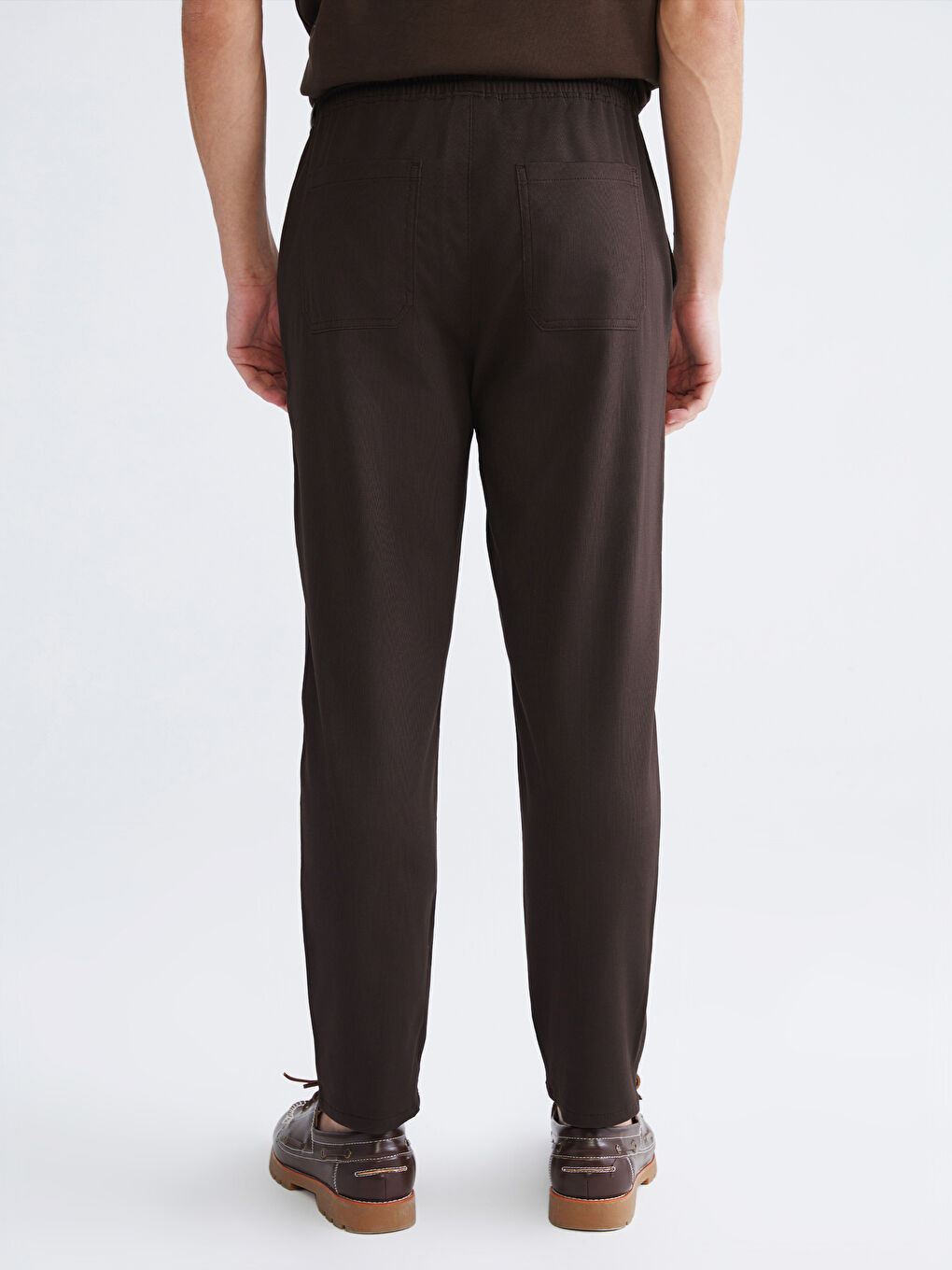 Kahverengi Rahat Kalıp Erkek Pantolon-3