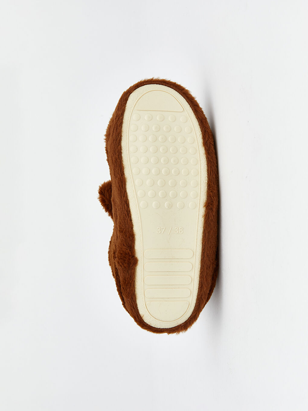 Kahverengi Hayvan Figürlü Erkek Çocuk Pelüş Panduf-3