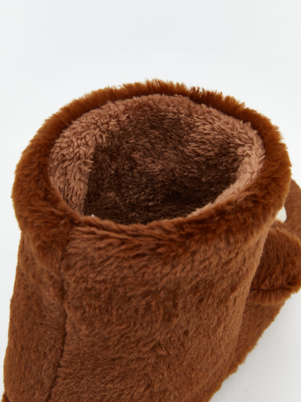 Kahverengi Hayvan Figürlü Erkek Çocuk Pelüş Panduf-5