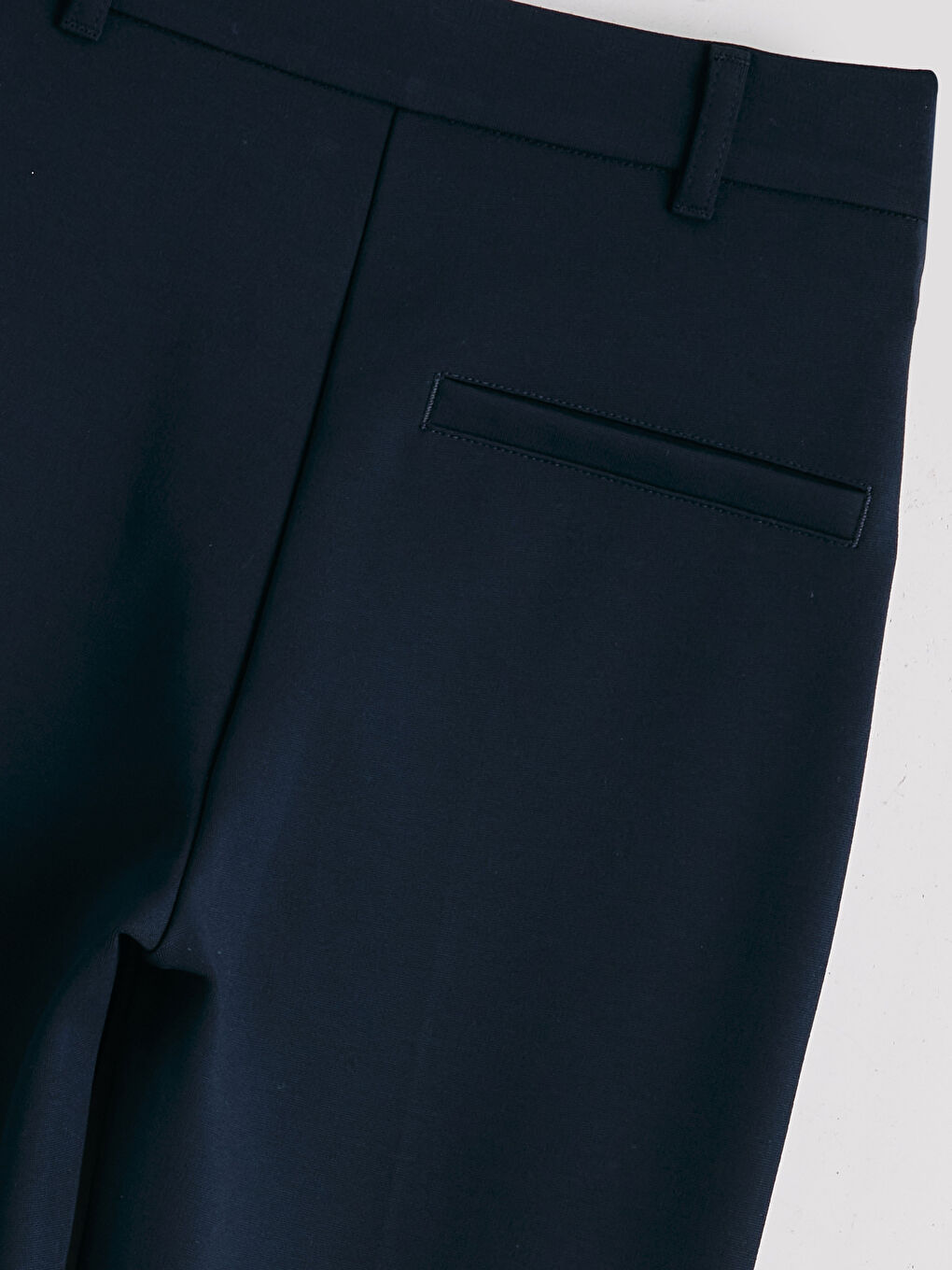 Lacivert Dar Fit İspanyol Paça Kadın Pantolon-5