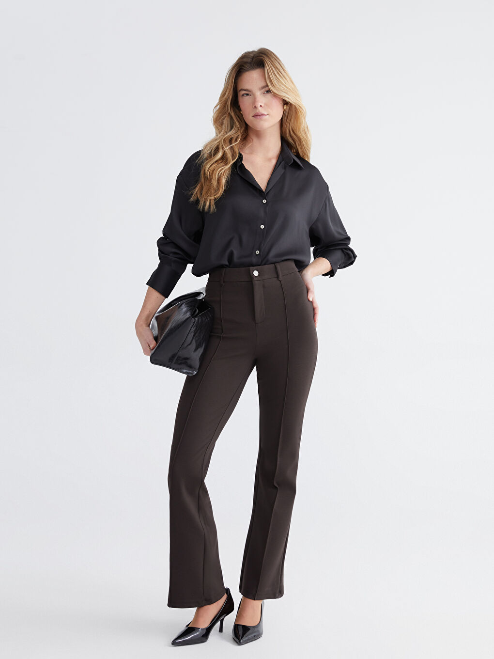 Slim Fit Flared Women's Trousers