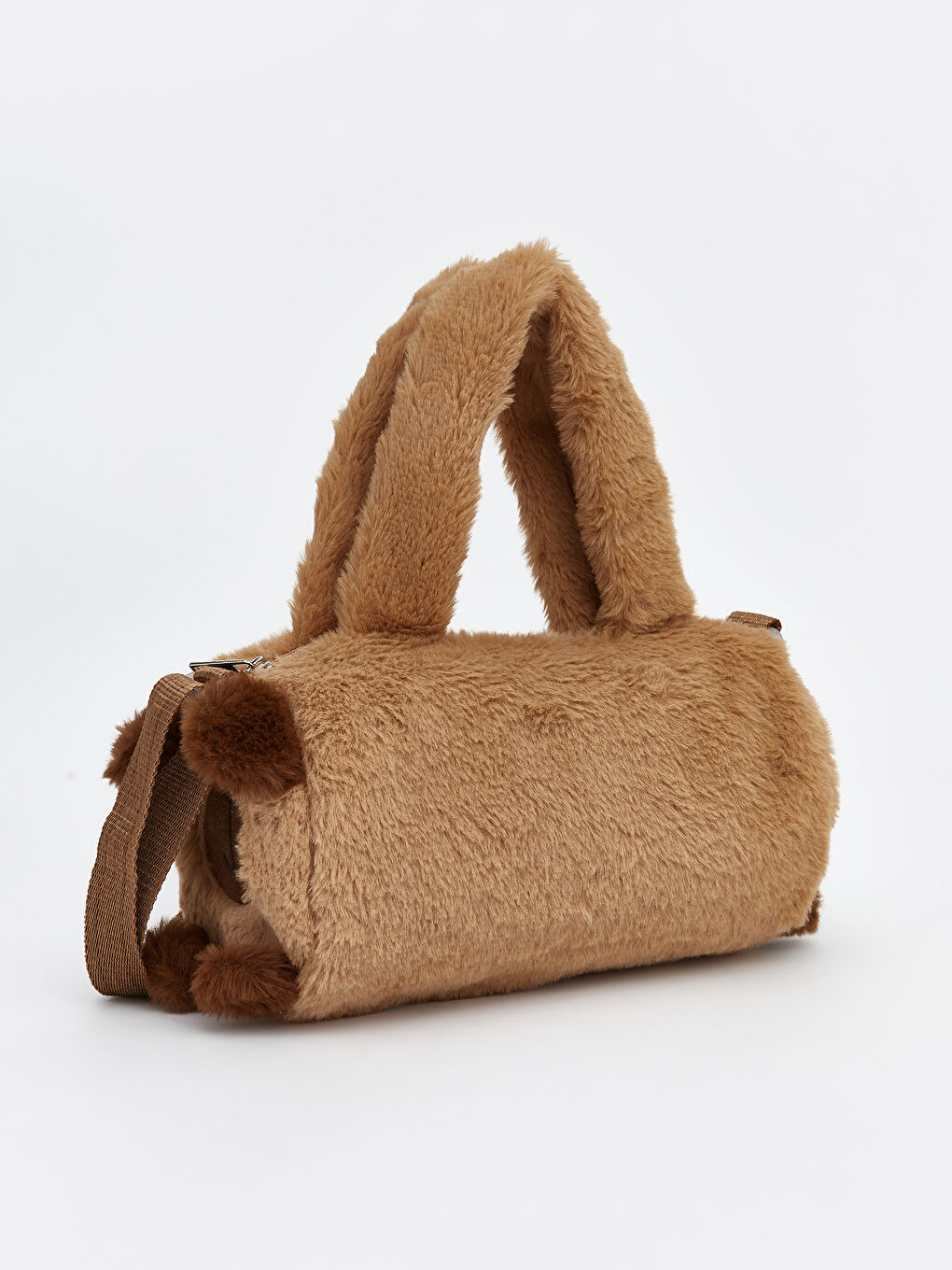 Kahverengi Hayvan Figürlü Kız Çocuk Pelüş Omuz Çantası-2