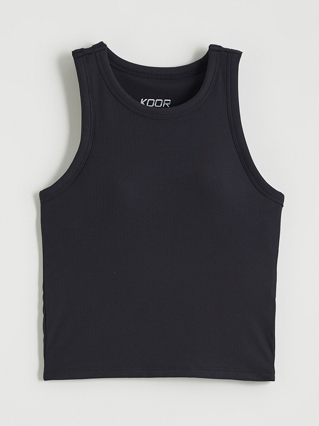 Siyah Bisiklet Yaka Kadın Sporcu Atleti-4