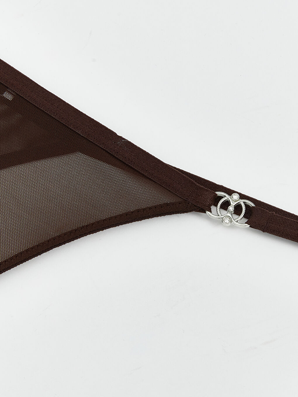 Kahverengi Düz Fantezi Tanga Külot-2