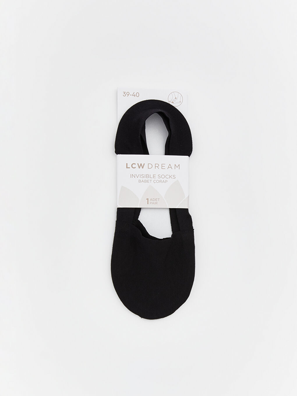 Siyah Kadın Düz Babet Çorap