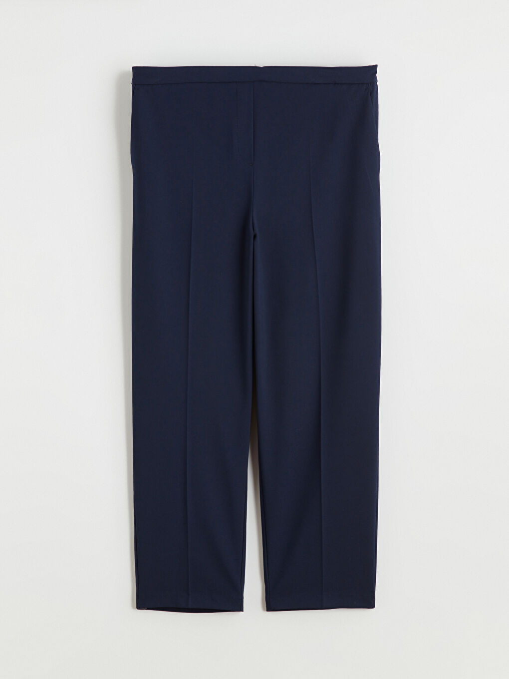 Lacivert Beli Lastikli Kadın Pantolon-2