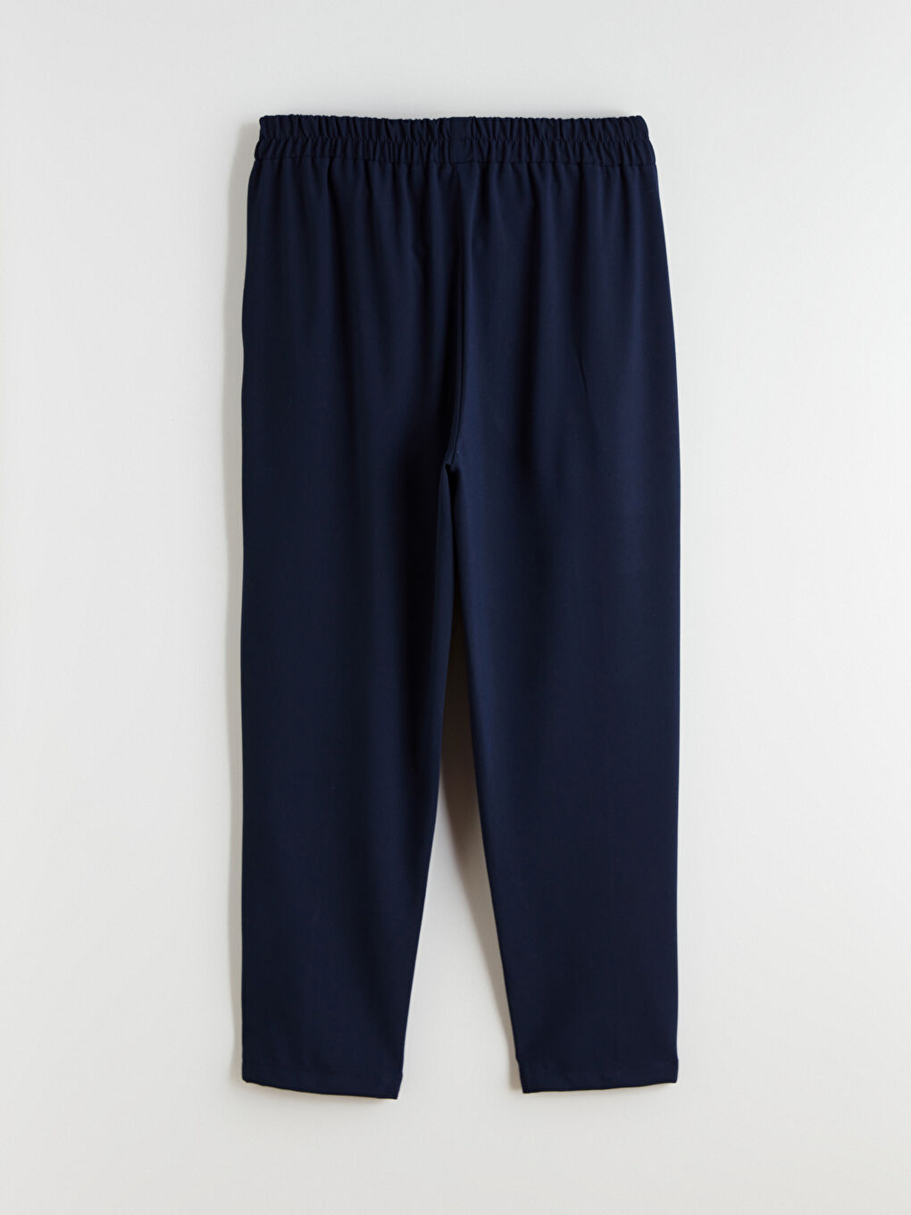 Lacivert Beli Lastikli Kadın Pantolon-3