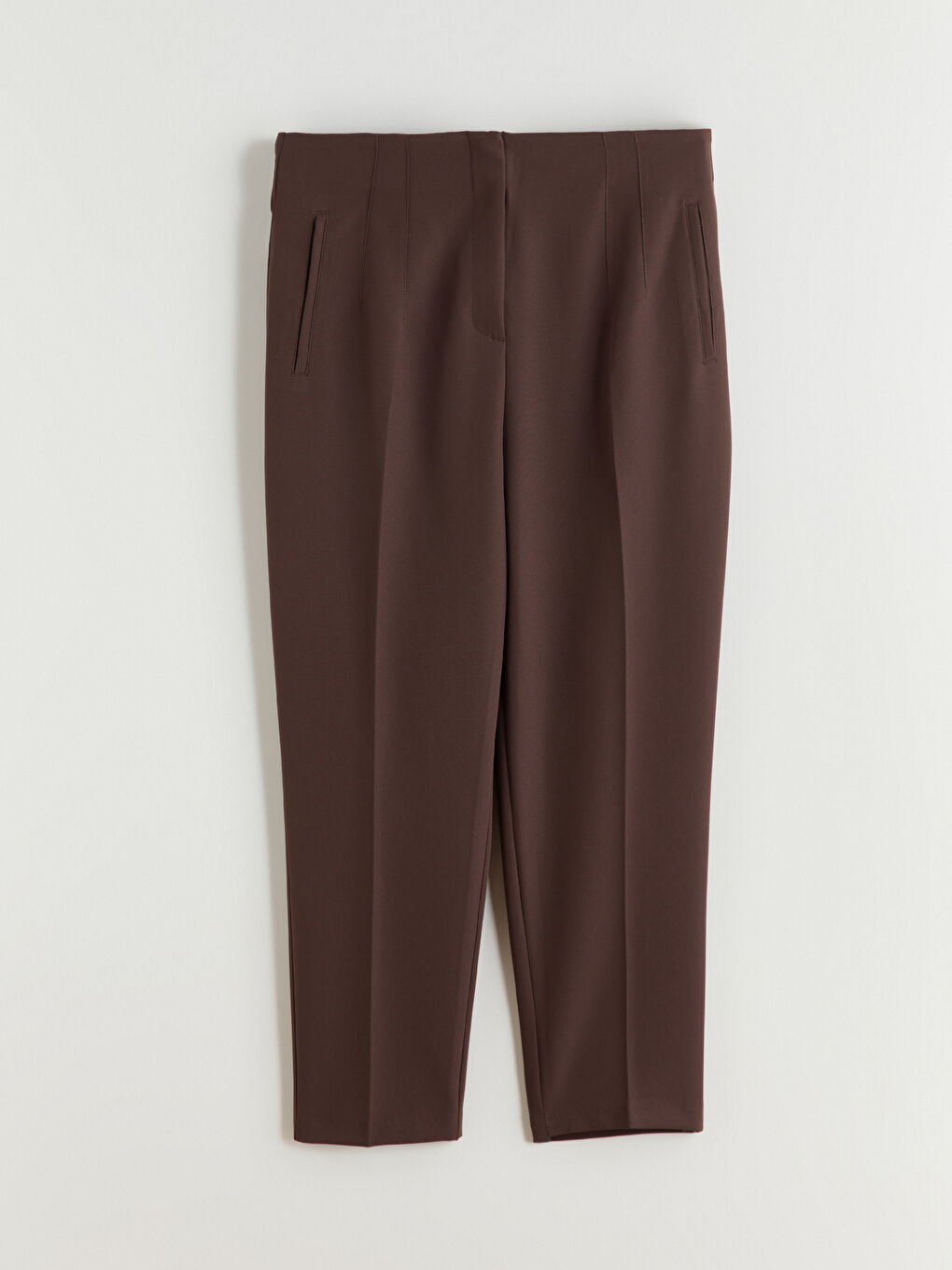 Kahverengi Standart Fit Kadın Pantolon-2