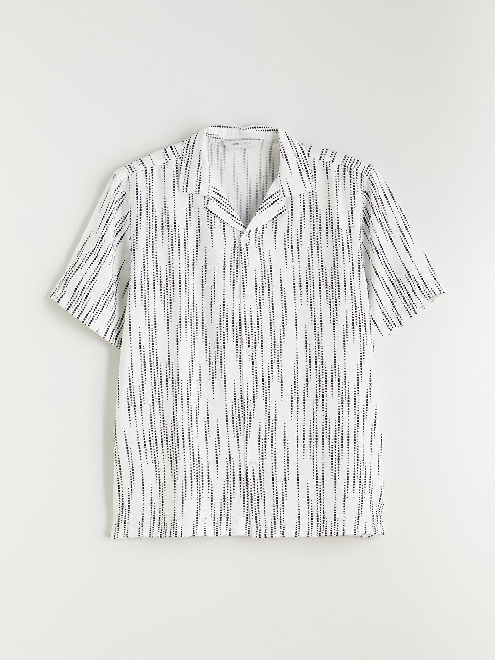 Ekru Regular Fit Resort Yaka Kısa Kollu Desenli Erkek Gömlek-4