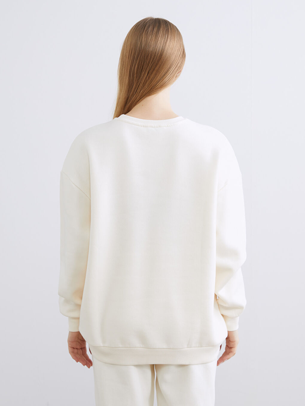 Boston Printed Oversize Women's Thick Sweatshirt-3