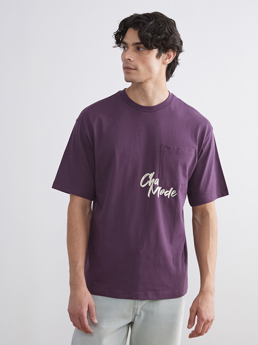 Crew Neck Printed Jersey Men's T-Shirt