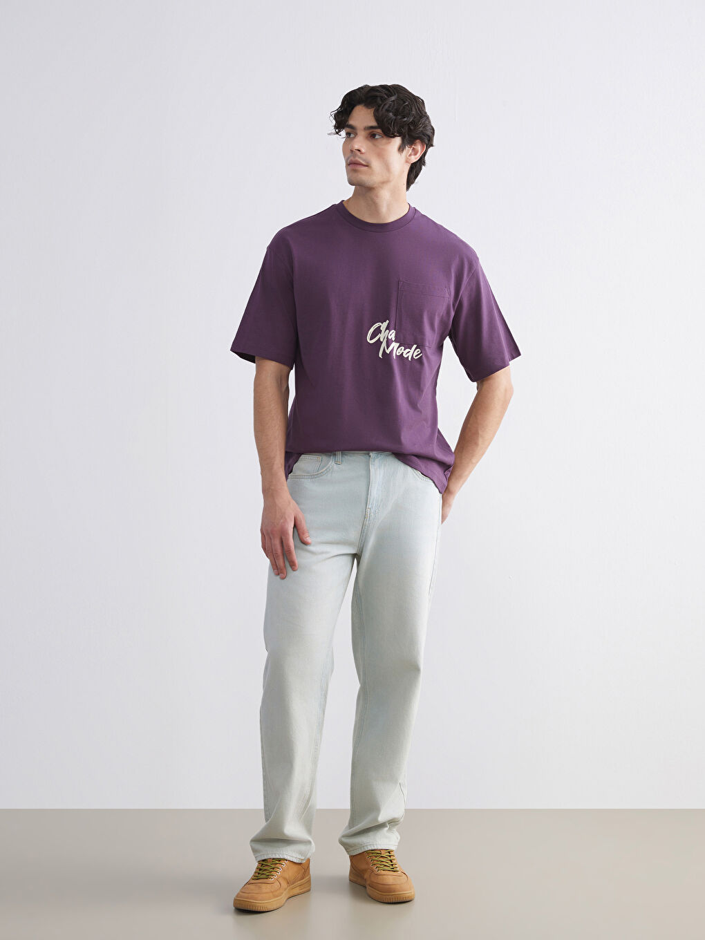 Crew Neck Printed Jersey Men's T-Shirt-1