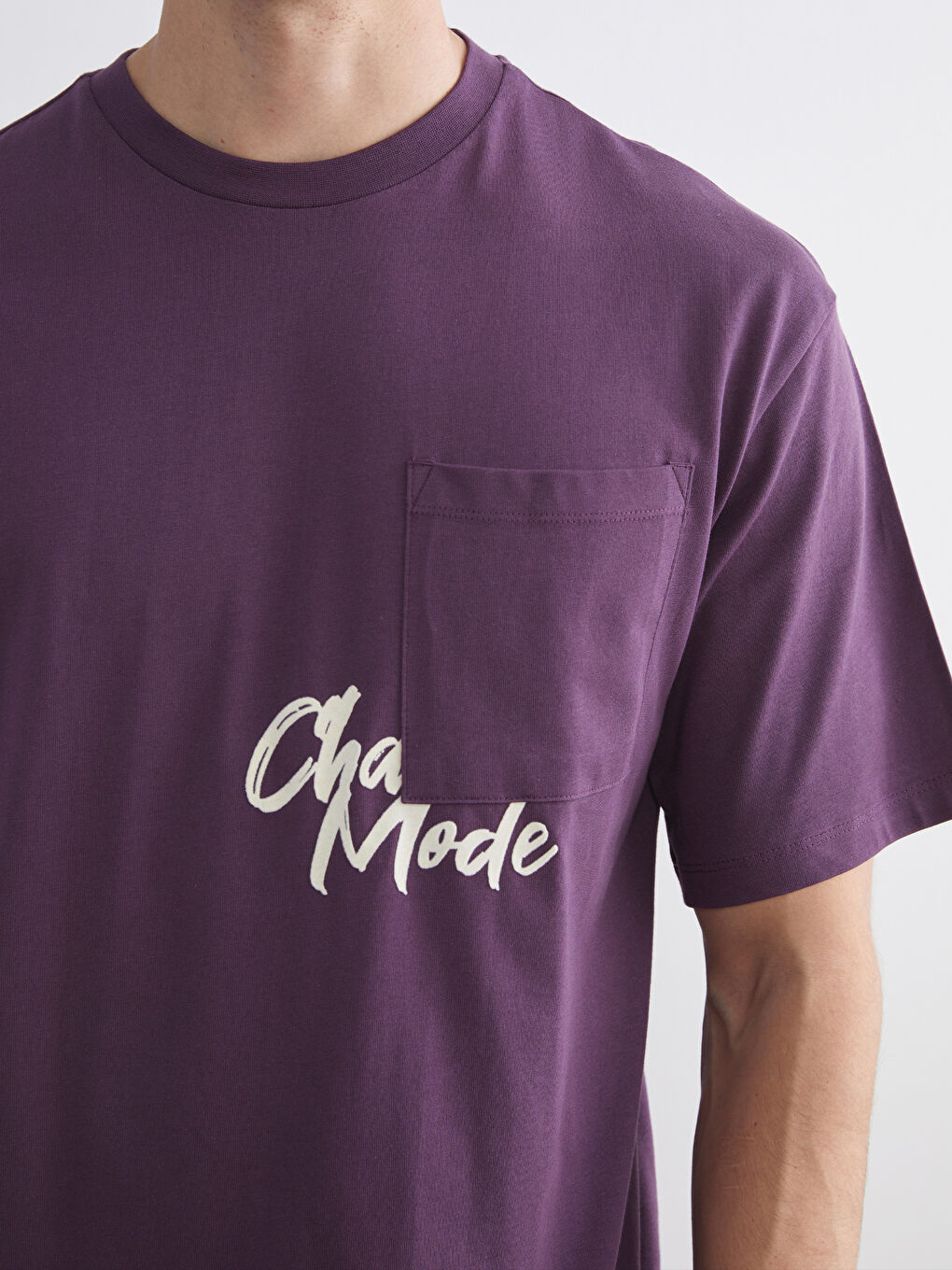 Crew Neck Printed Jersey Men's T-Shirt-2