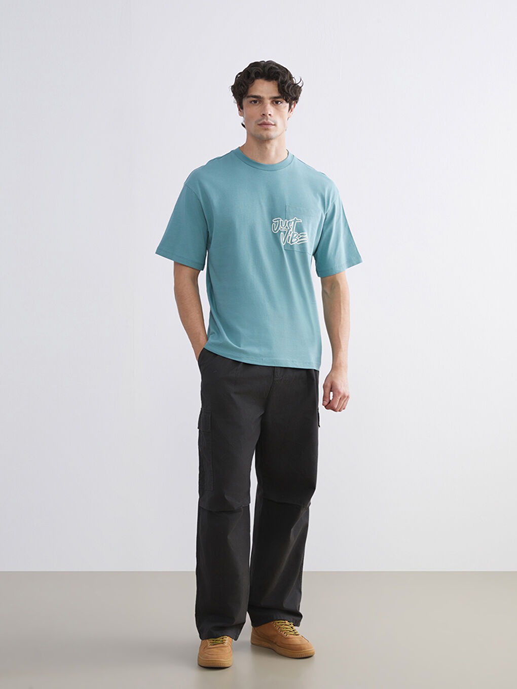 Crew Neck Printed Jersey Men's T-Shirt-1