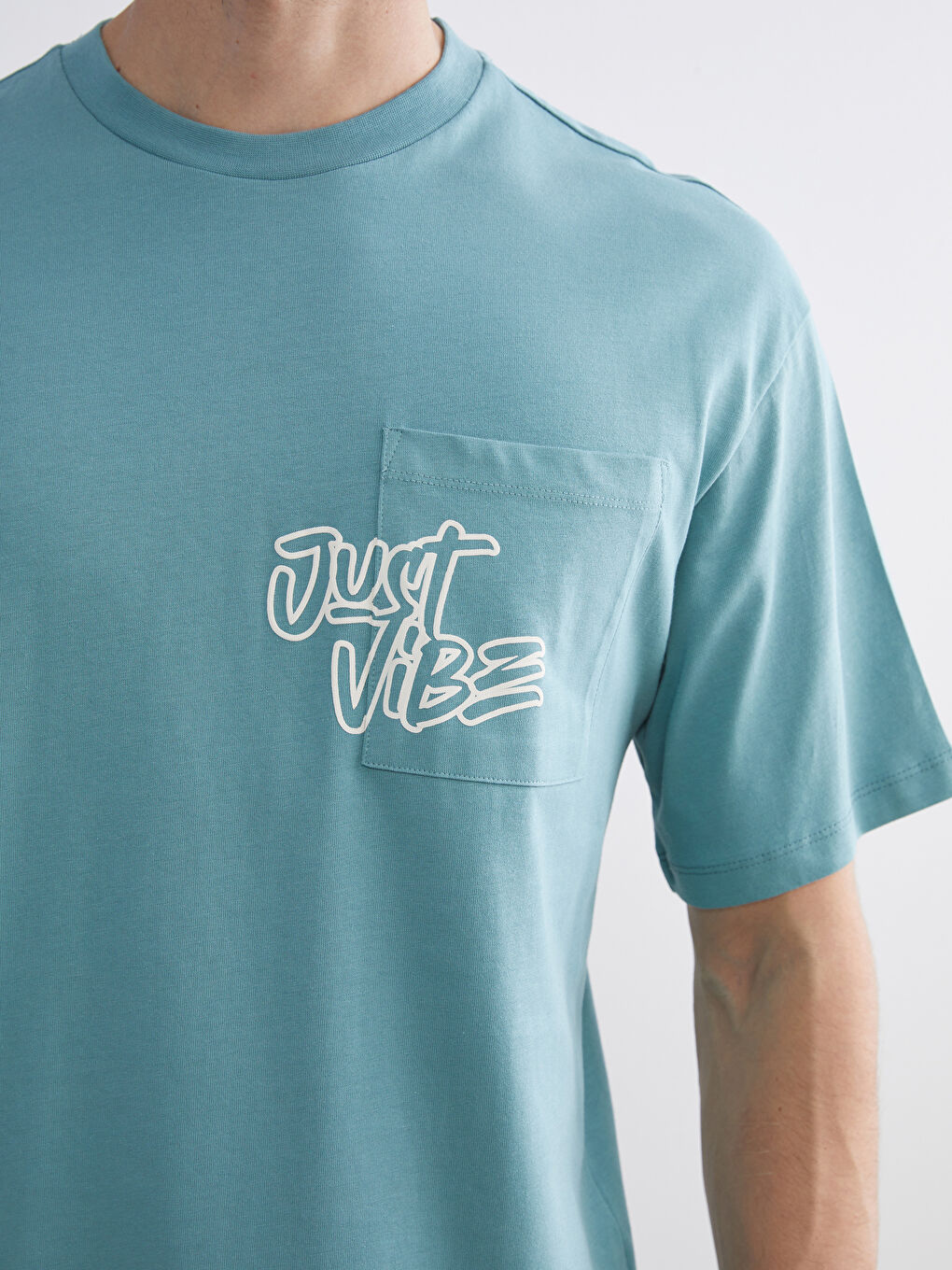 Crew Neck Printed Jersey Men's T-Shirt-2