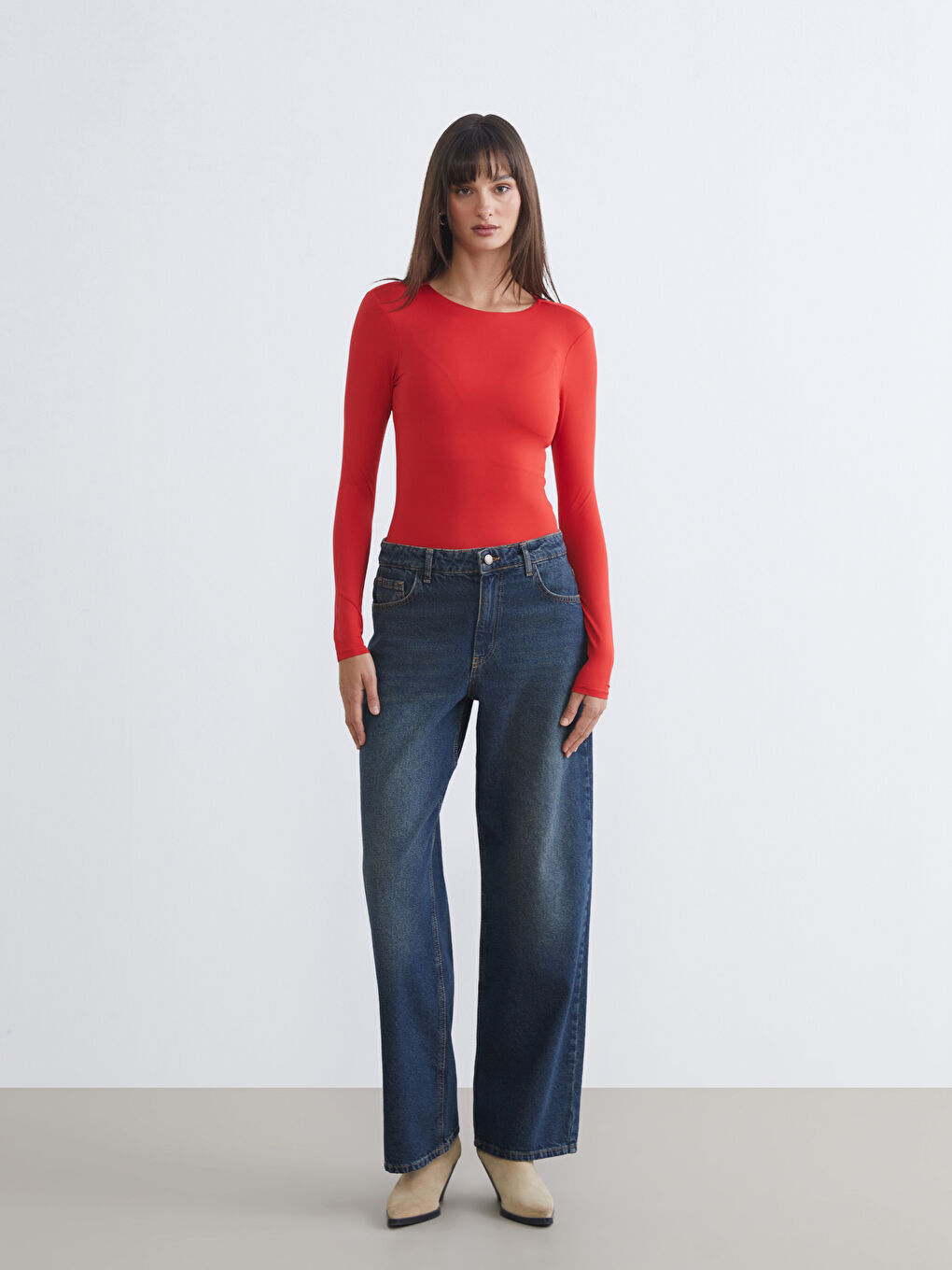 Okrugli izrez Ženski Bodi-1