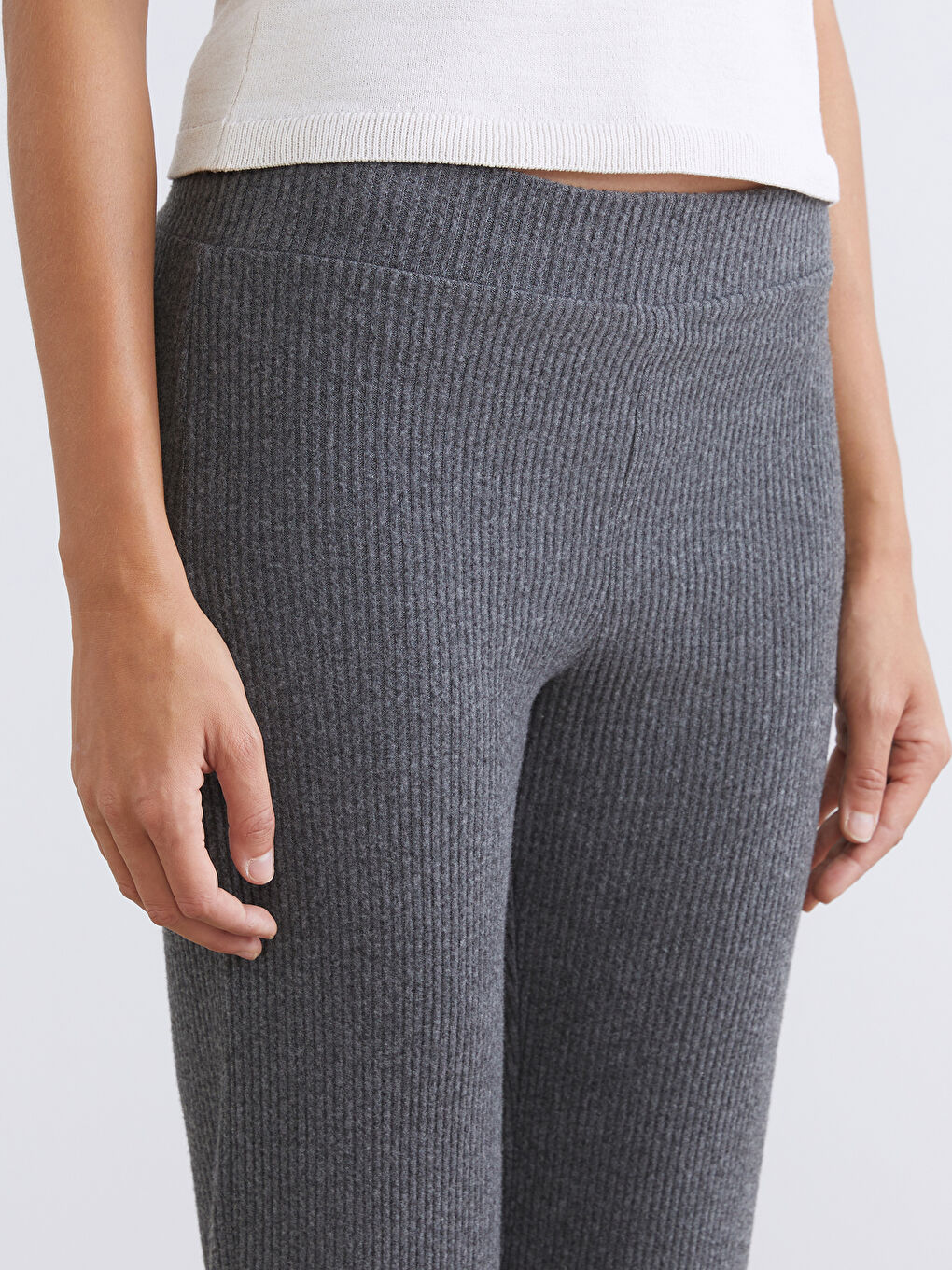 Elastic Waist Wide Leg Women's Trousers-2