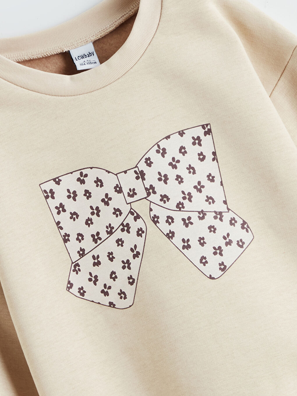 Crew Neck Printed Girls' Sweatshirt-1