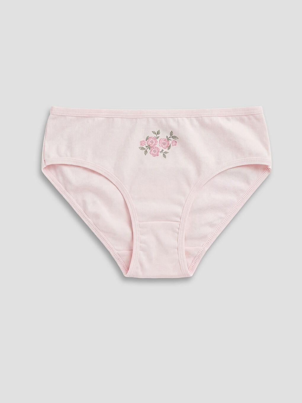 Ekru Çiçekli Kız Çocuk Külot 3'lü-2