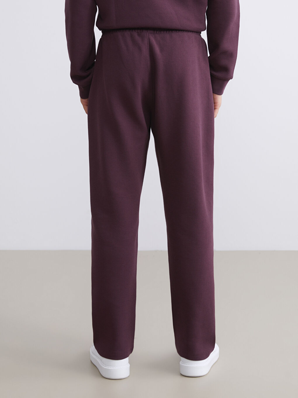 Mürdüm Dokulu Erkek Eşofman Altı-3