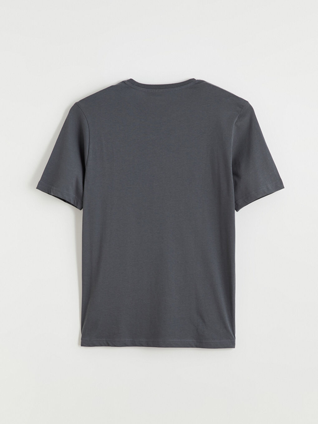 Mavi Bisiklet Yaka Baskılı Penye Erkek Tişört-5