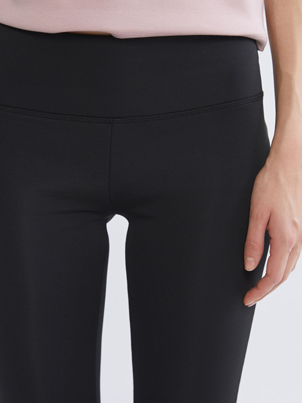 Siyah İspanyol Paça Toparlayıcı Kadın Tayt Pantolon-2