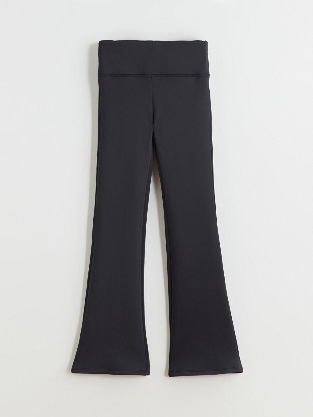 Siyah İspanyol Paça Toparlayıcı Kadın Tayt Pantolon-4