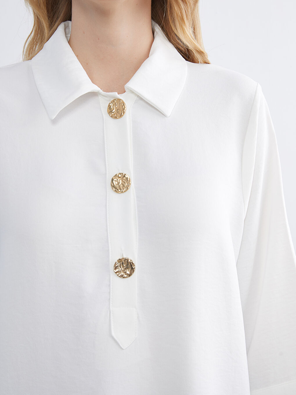 Collared Neck Oversize Women's Tunic-2