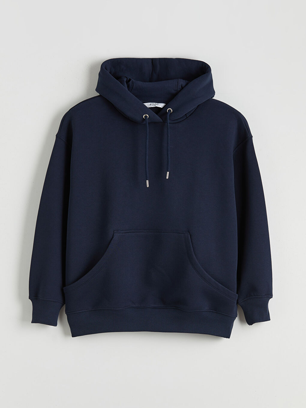 Lacivert Kanguru Cepli Kadın Kalın Hoodie