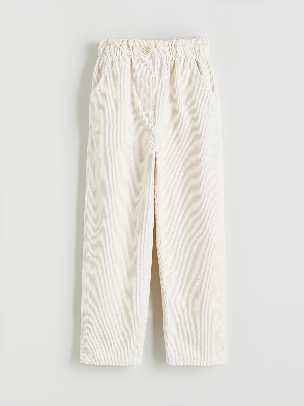 Girls' Velvet Trousers with Elasticated Waist-1