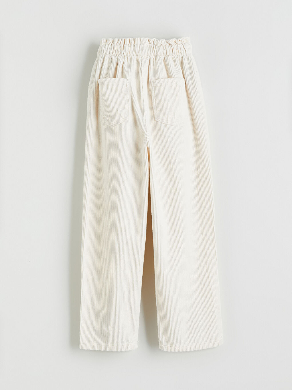 Girls' Velvet Trousers with Elasticated Waist-3