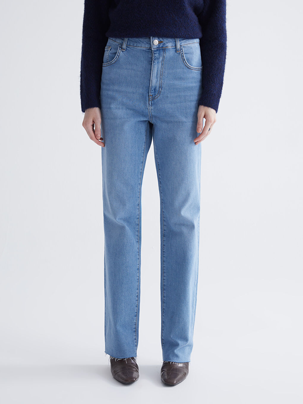 İndigo Slim Fit Kadın Jean Pantolon-1