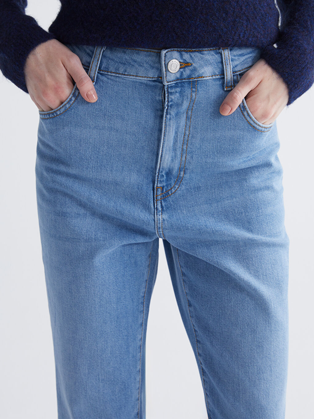 İndigo Slim Fit Kadın Jean Pantolon-2