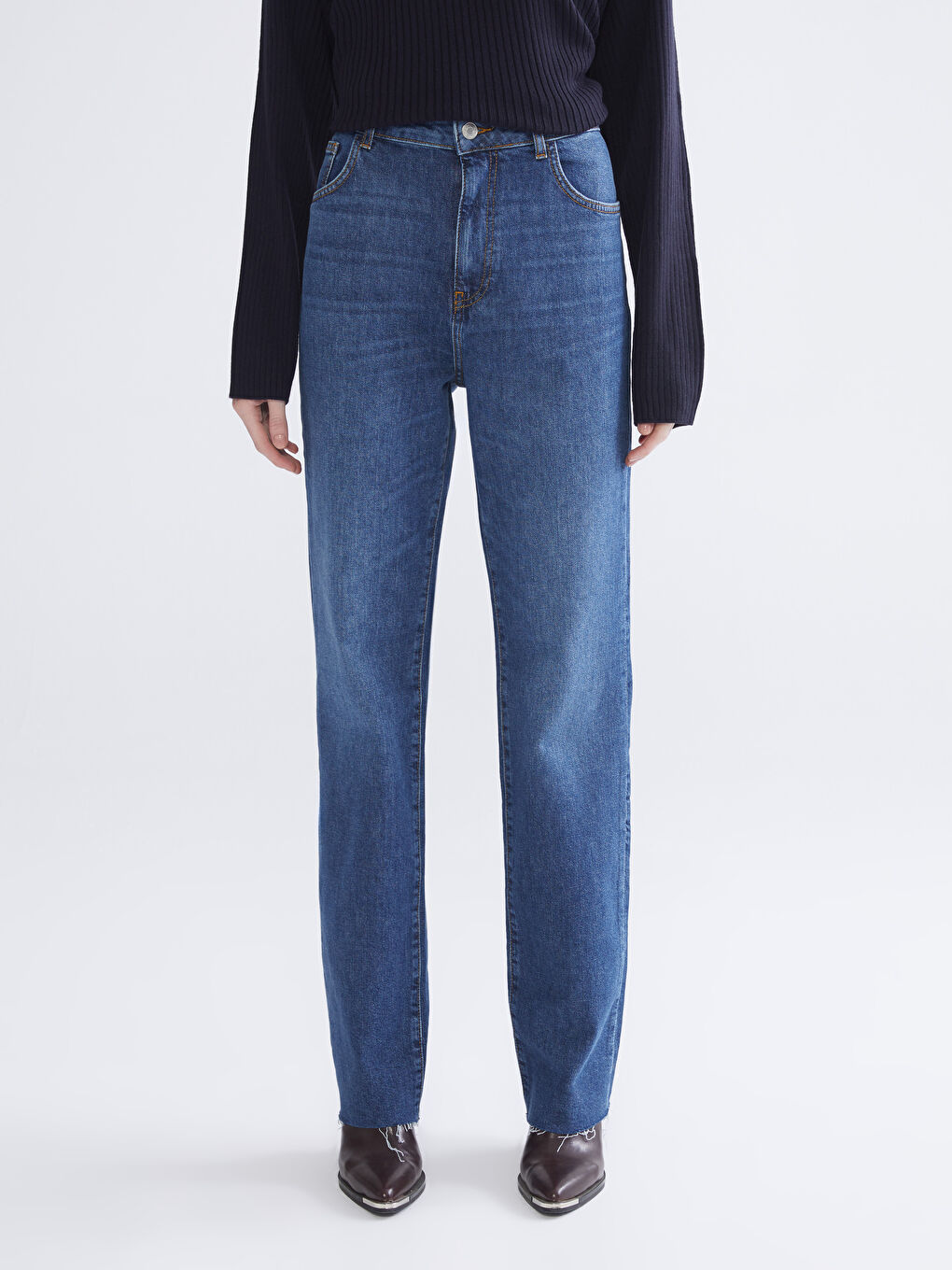 İndigo Slim Fit Kadın Jean Pantolon-1